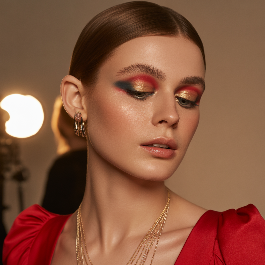 what eyeshadow goes with a red dress