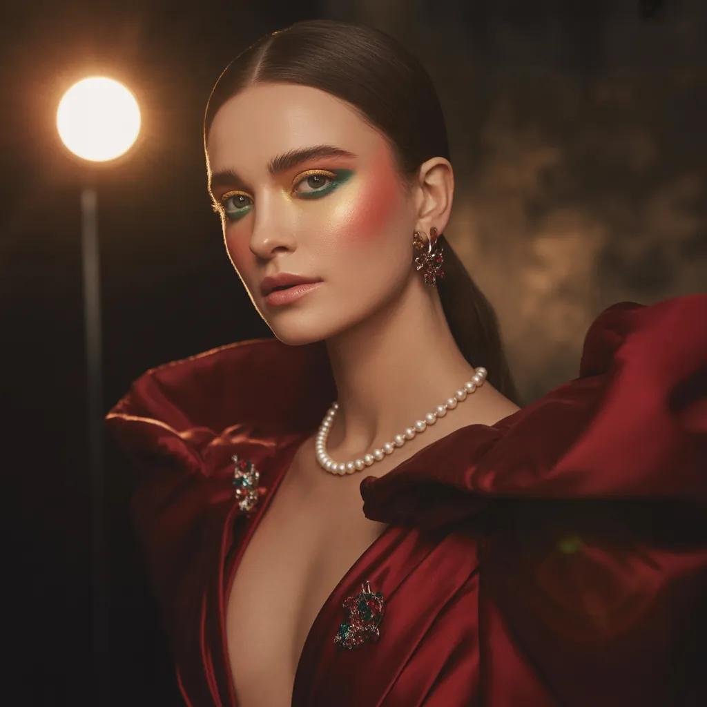 what eyeshadow goes with a red dress