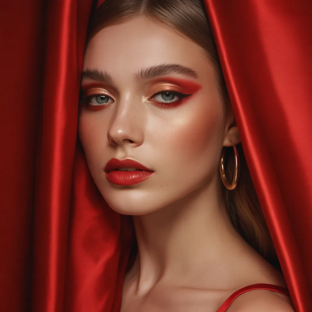 what eyeshadow goes with a red dress