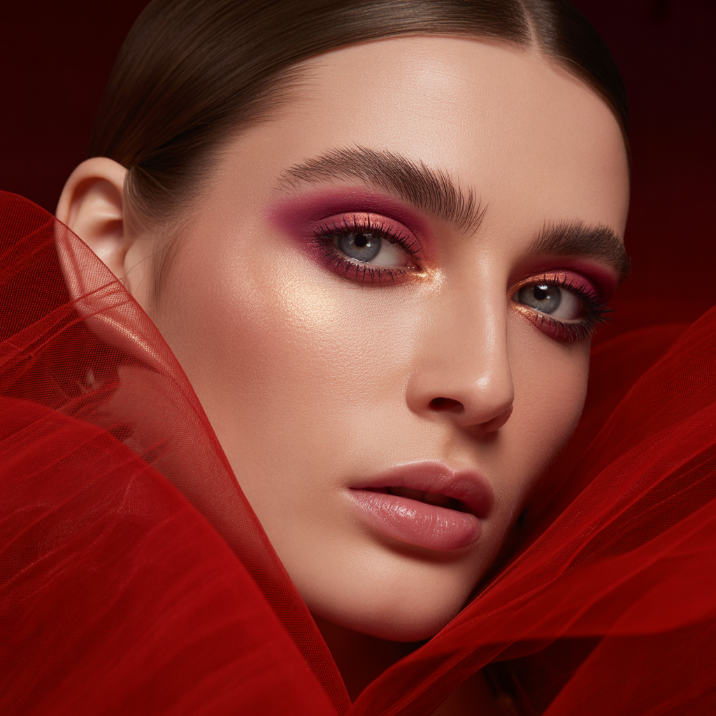what eyeshadow goes with a red dress