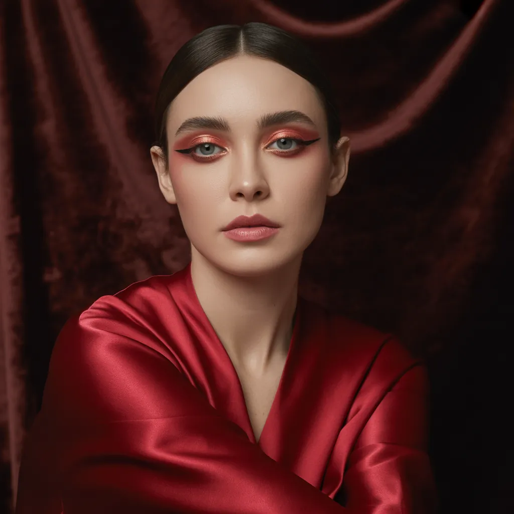 what eyeshadow goes with a red dress