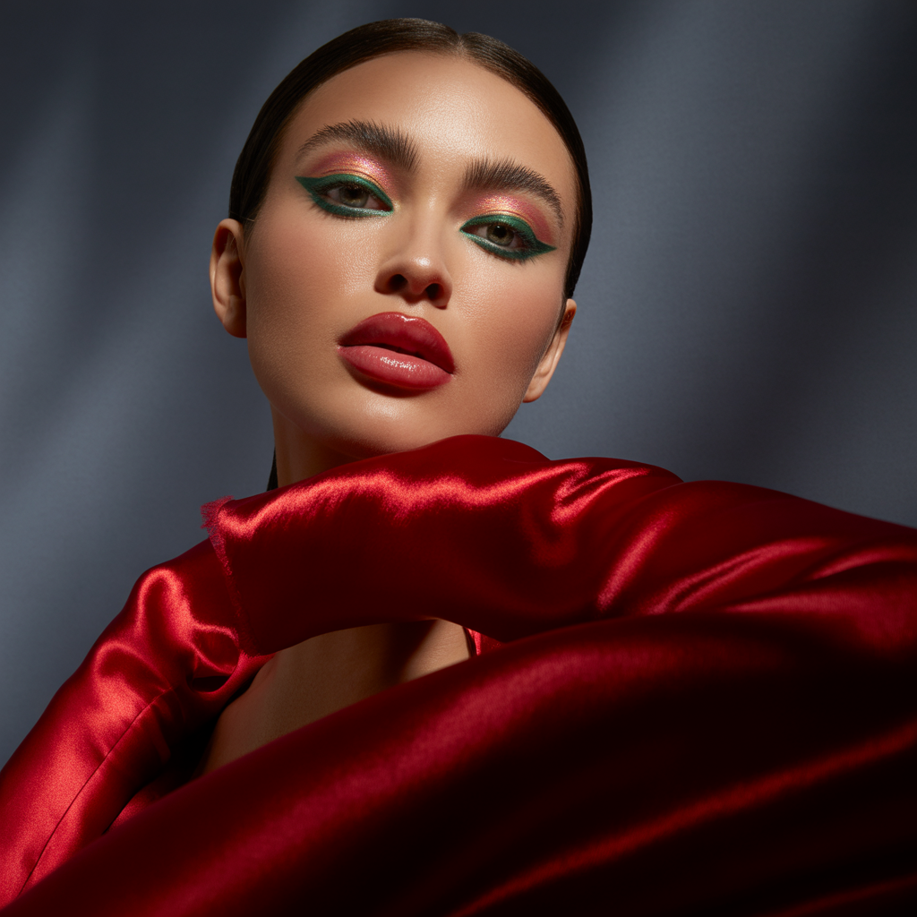 what eyeshadow goes with a red dress