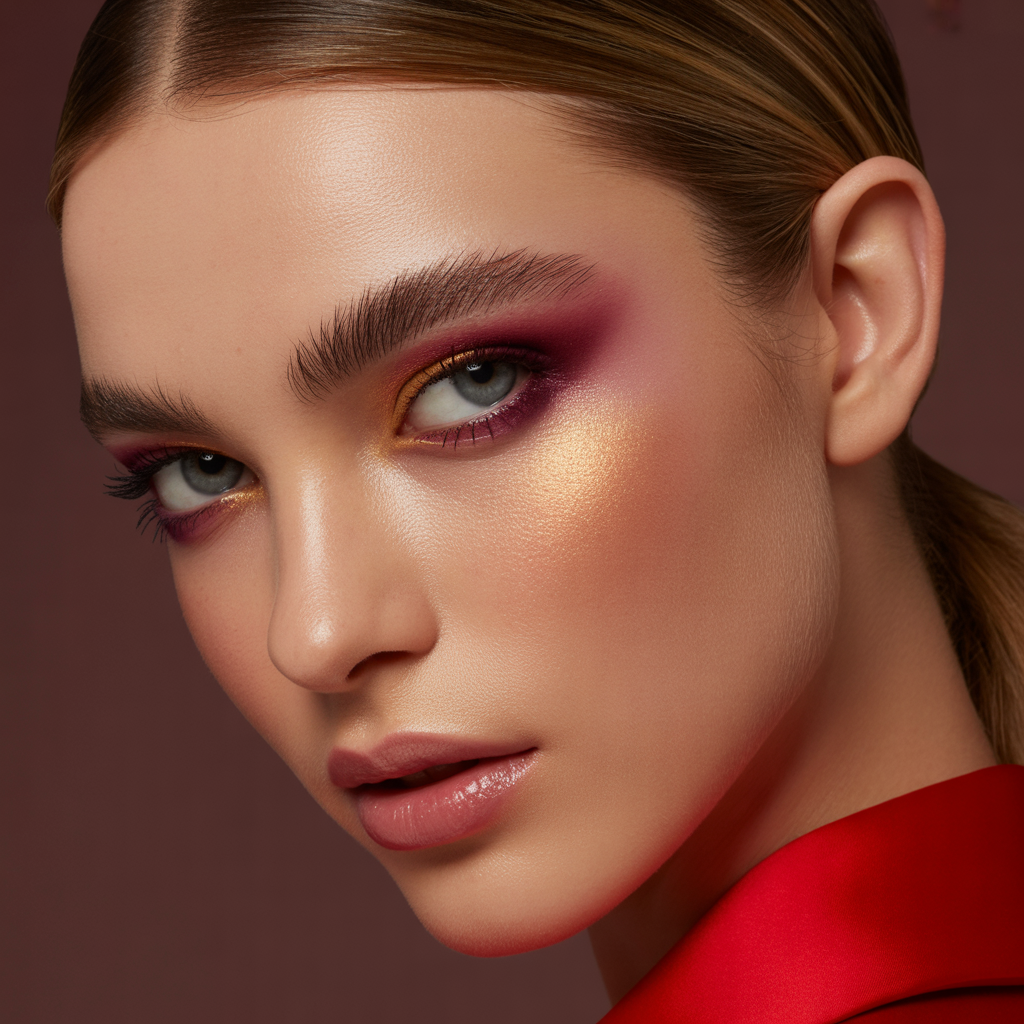 what eyeshadow goes with a red dress