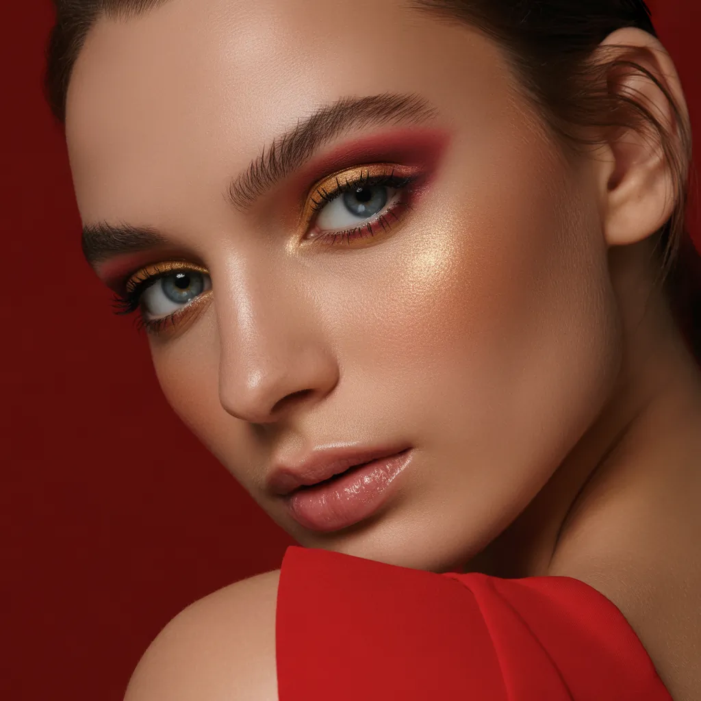 what eyeshadow goes with a red dress