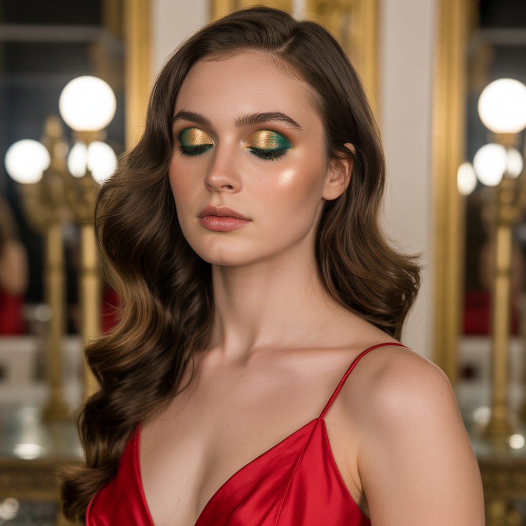 what eyeshadow goes with a red dress