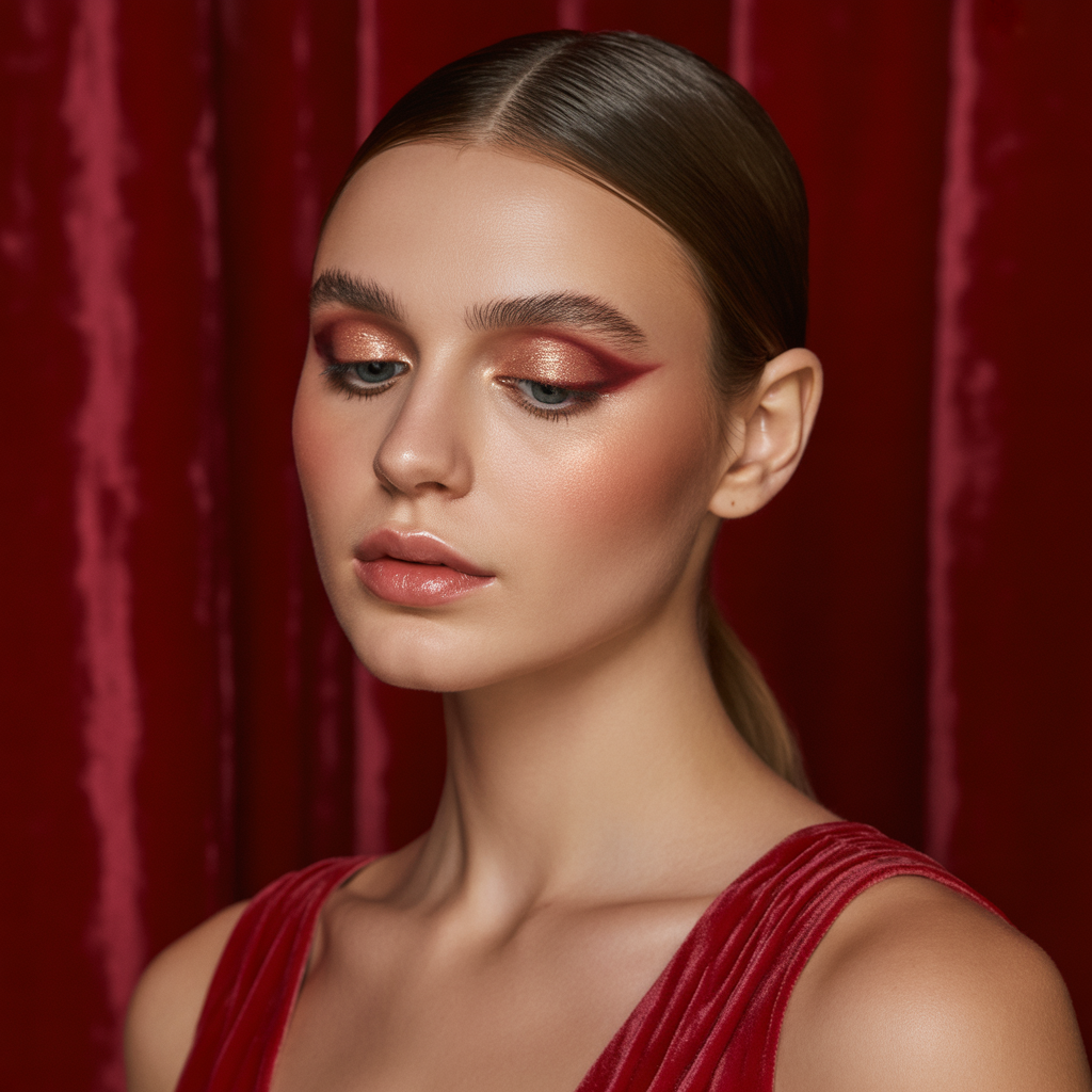 what eyeshadow goes with a red dress