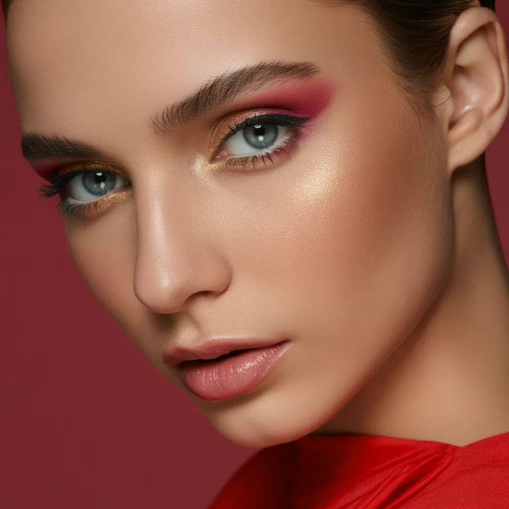 what eyeshadow goes with a red dress