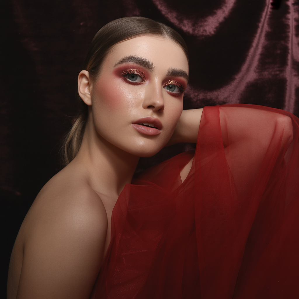 what eyeshadow goes with a red dress
