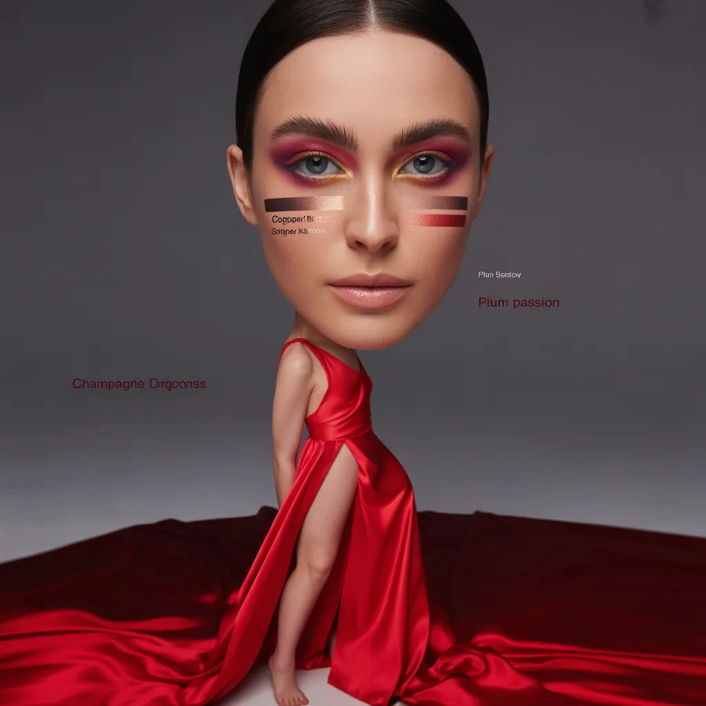 what eyeshadow goes with a red dress