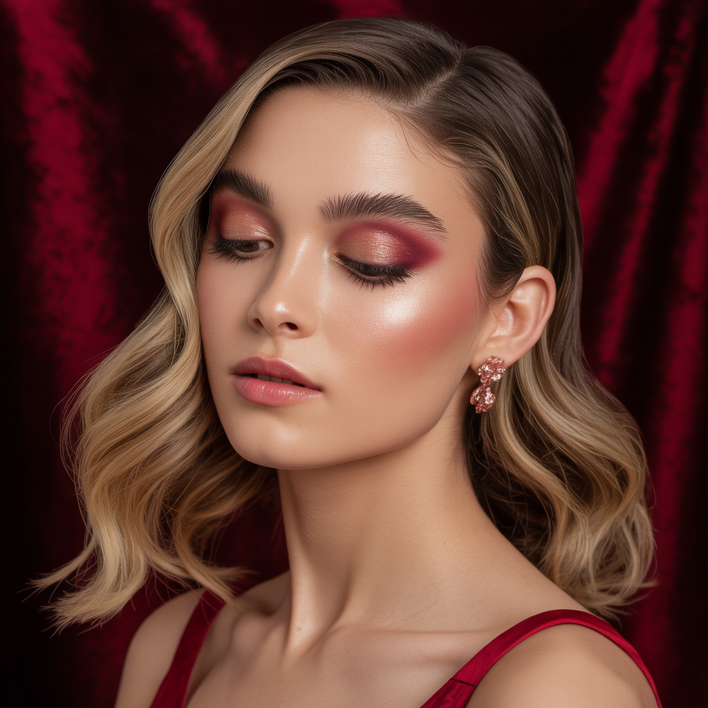what eyeshadow goes with a red dress