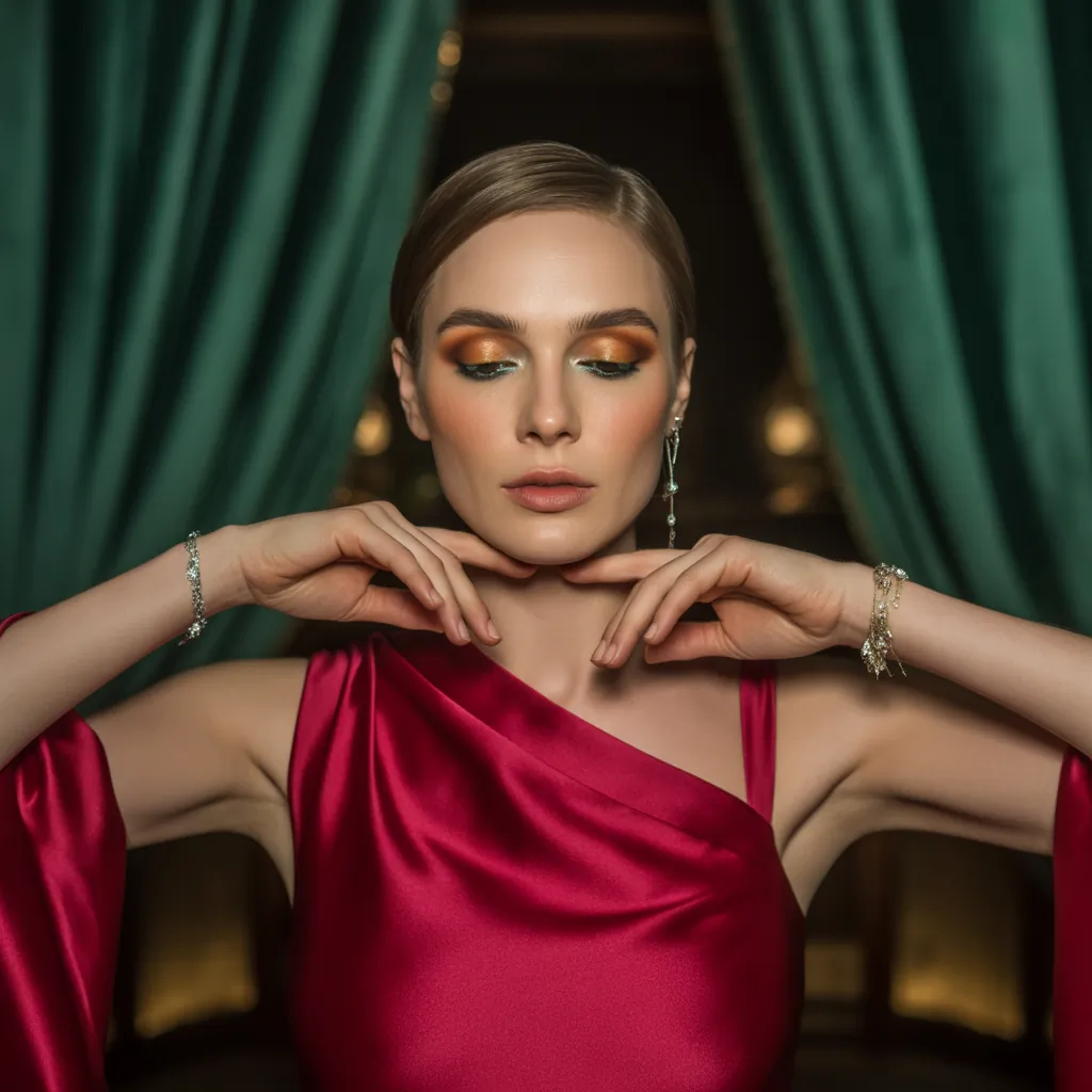 what eyeshadow goes with a red dress