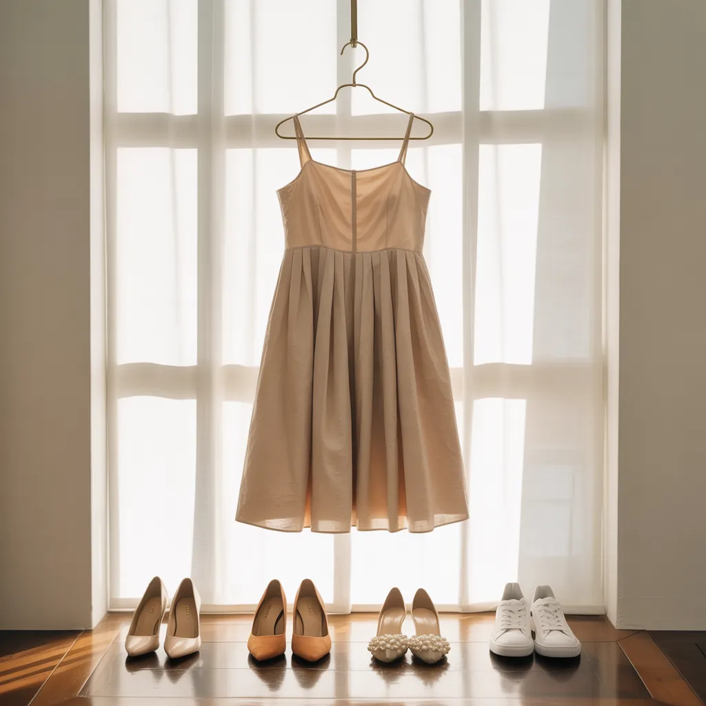 what shoes to wear with a beige dress