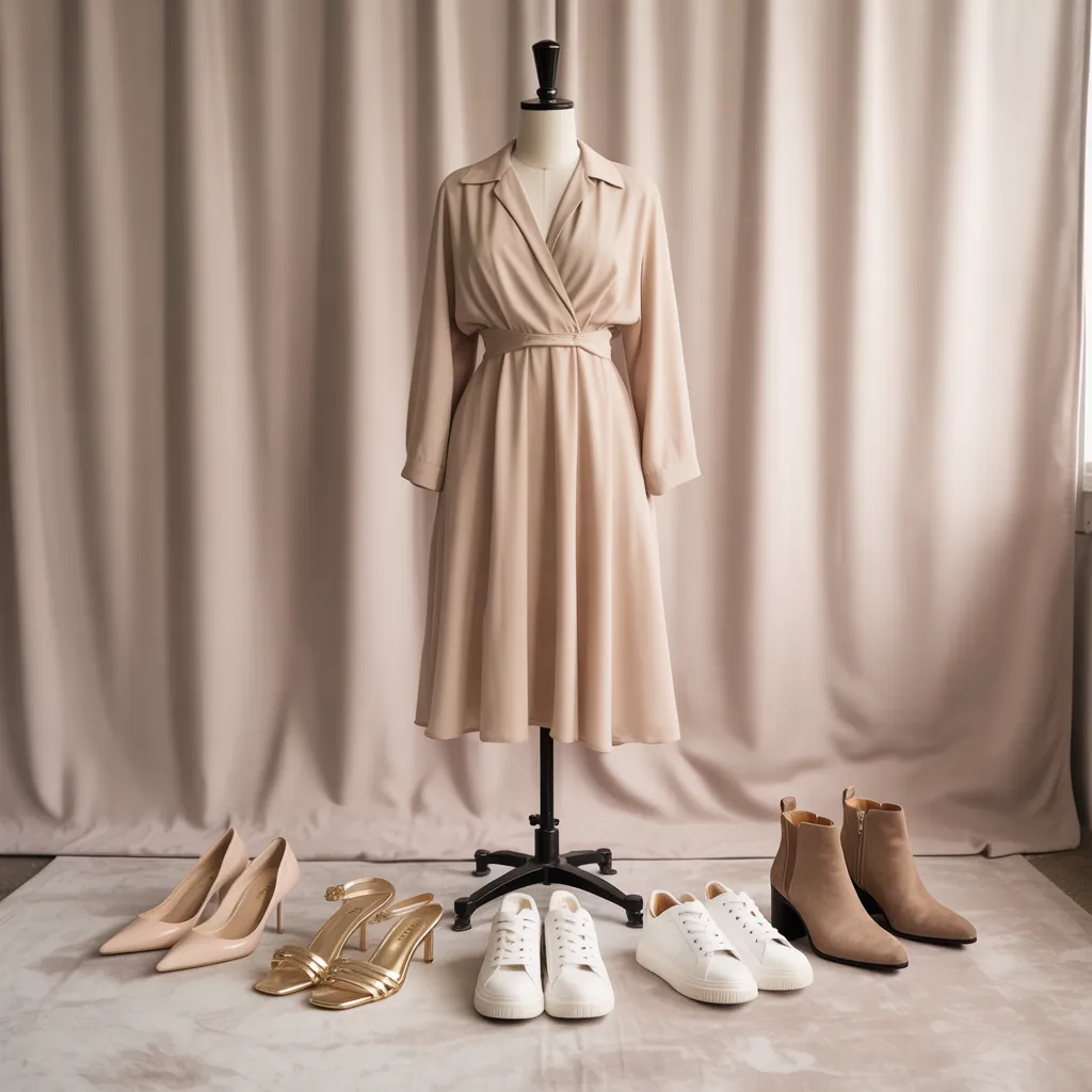 what shoes to wear with a beige dress