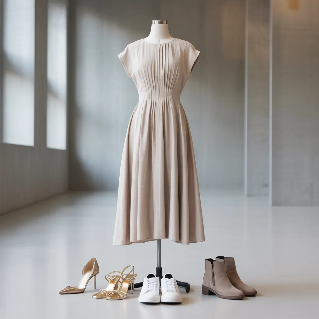 what shoes to wear with a beige dress