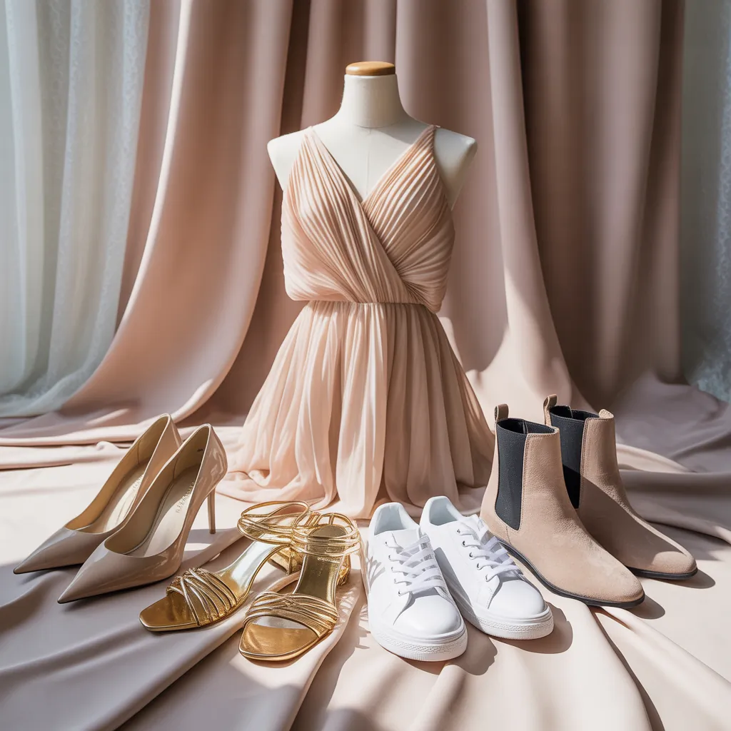what shoes to wear with a beige dress