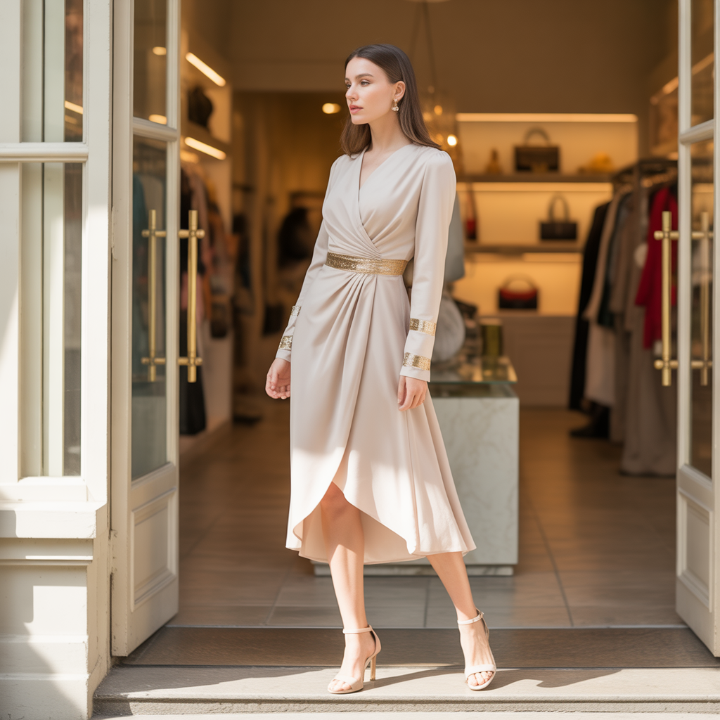 what shoes to wear with a beige dress
