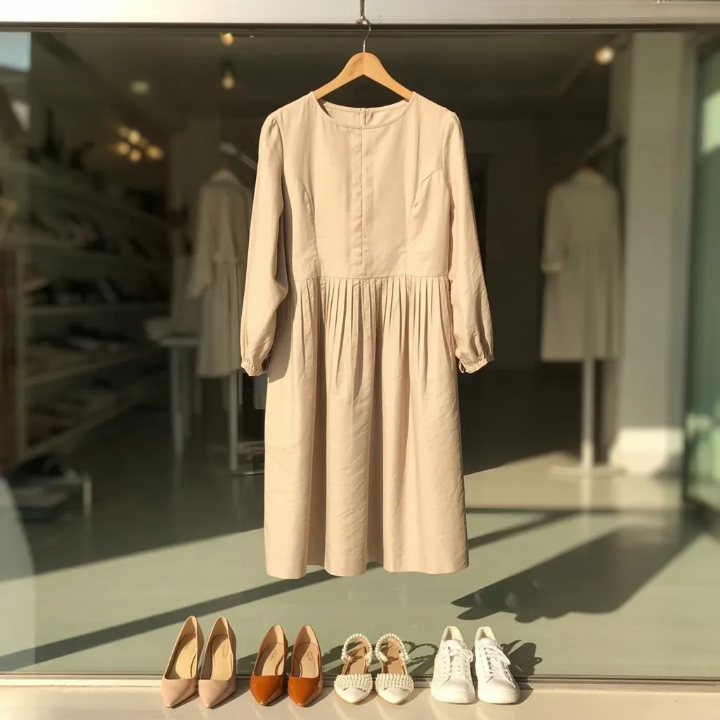 what shoes to wear with a beige dress