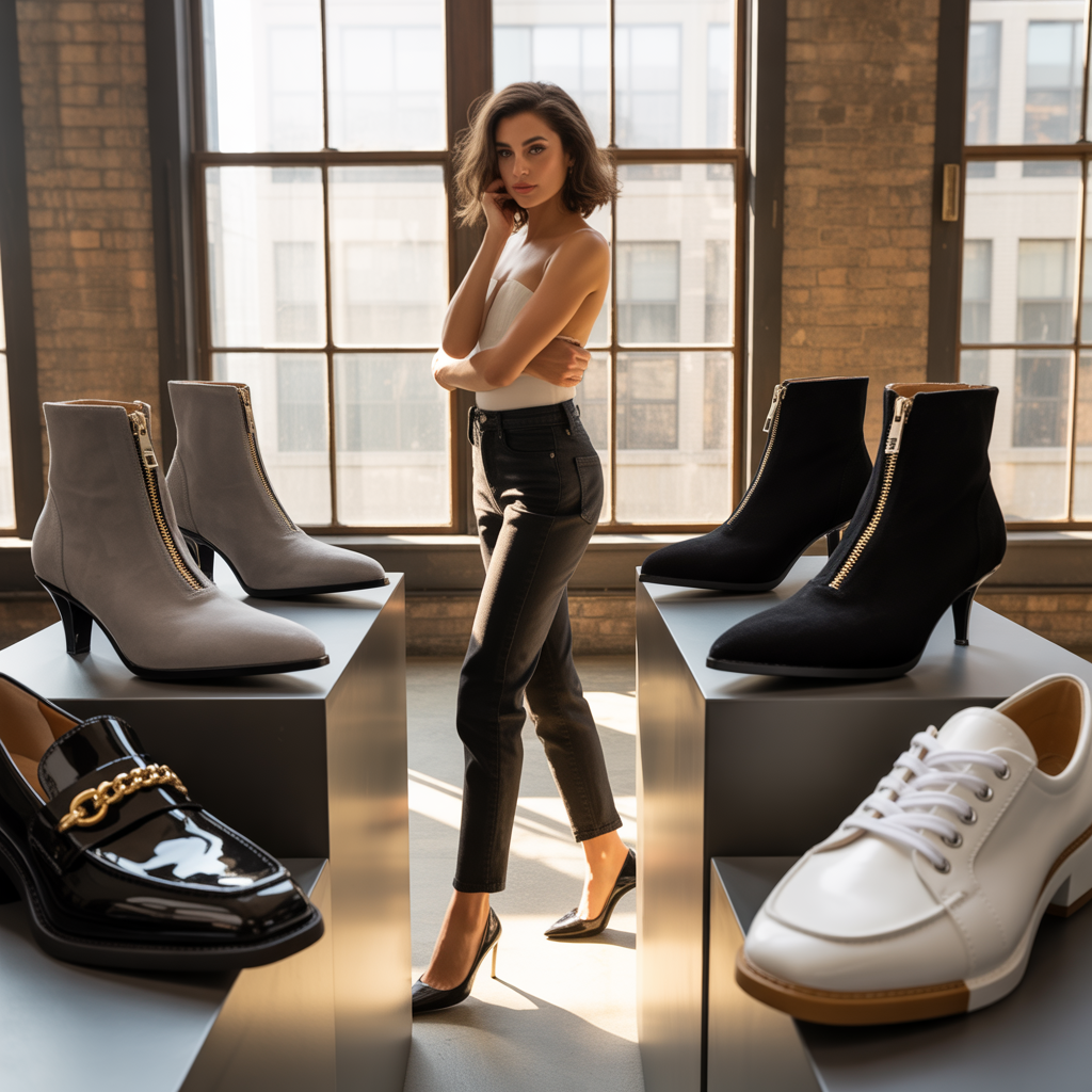 what shoes to wear with black jeans