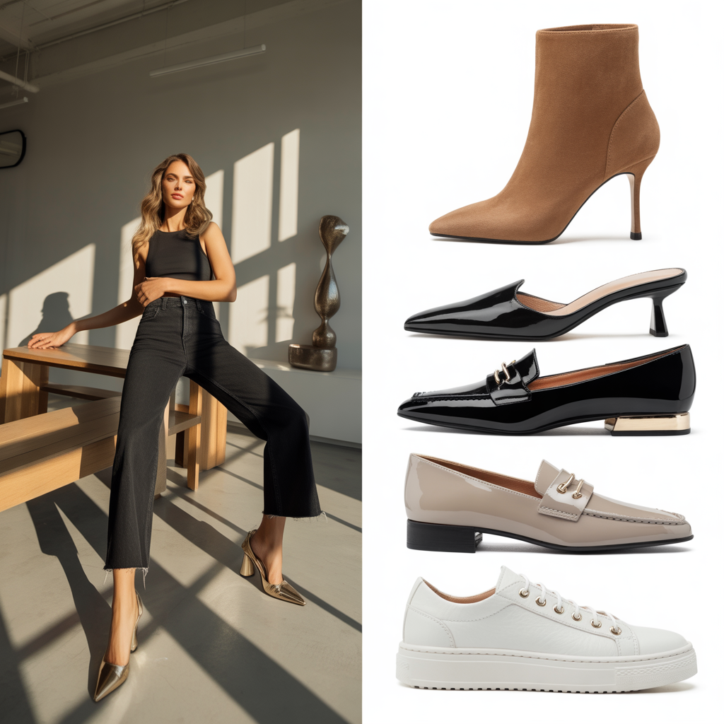 what shoes to wear with black jeans