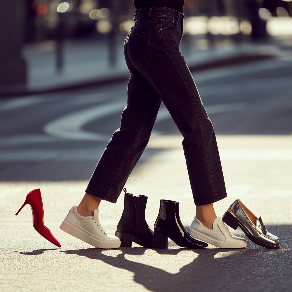 what shoes to wear with black jeans