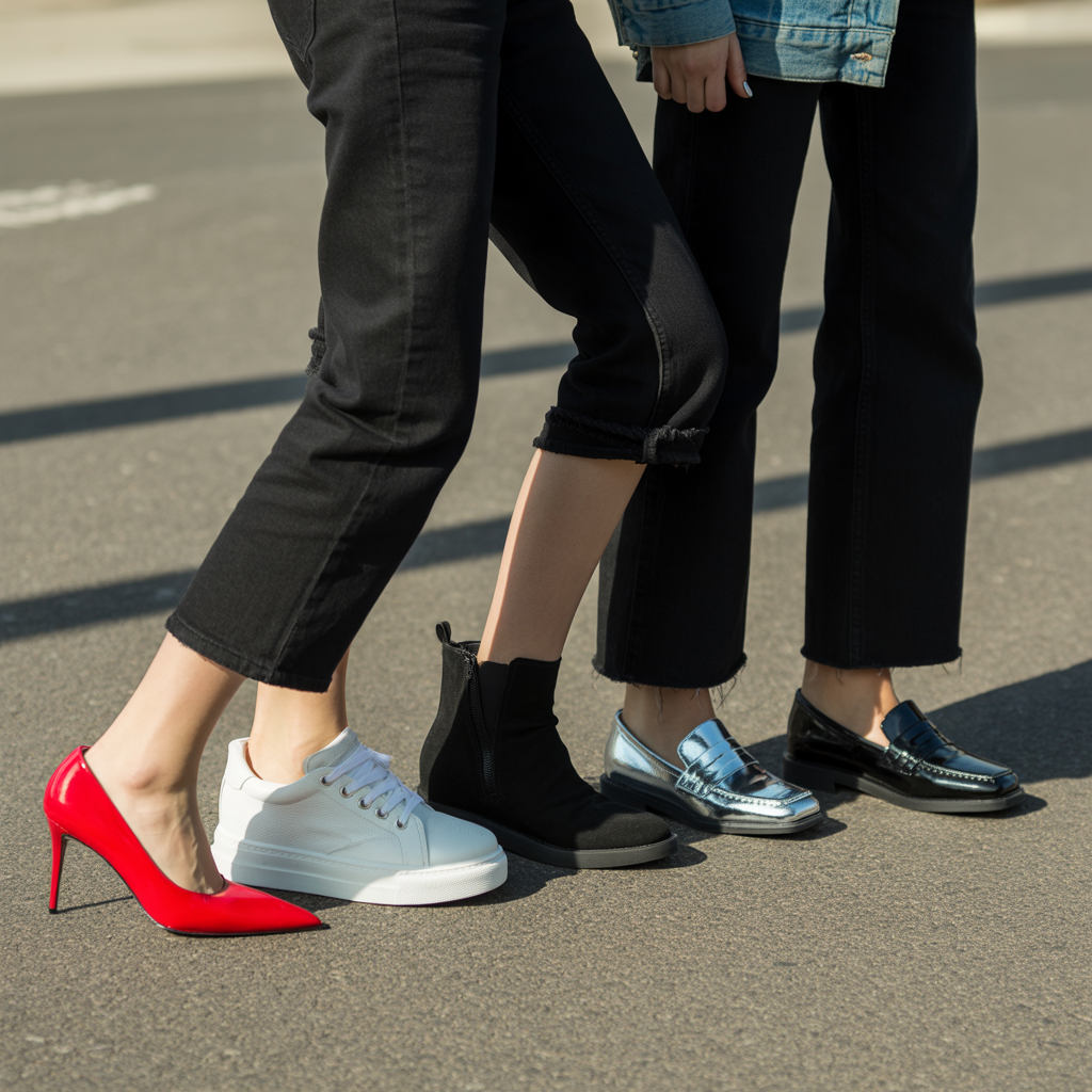 what shoes to wear with black jeans