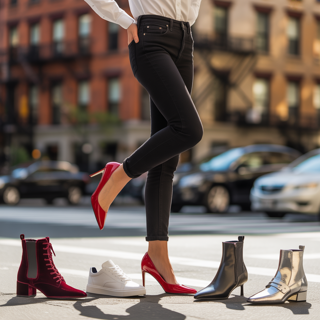 what shoes to wear with black jeans
