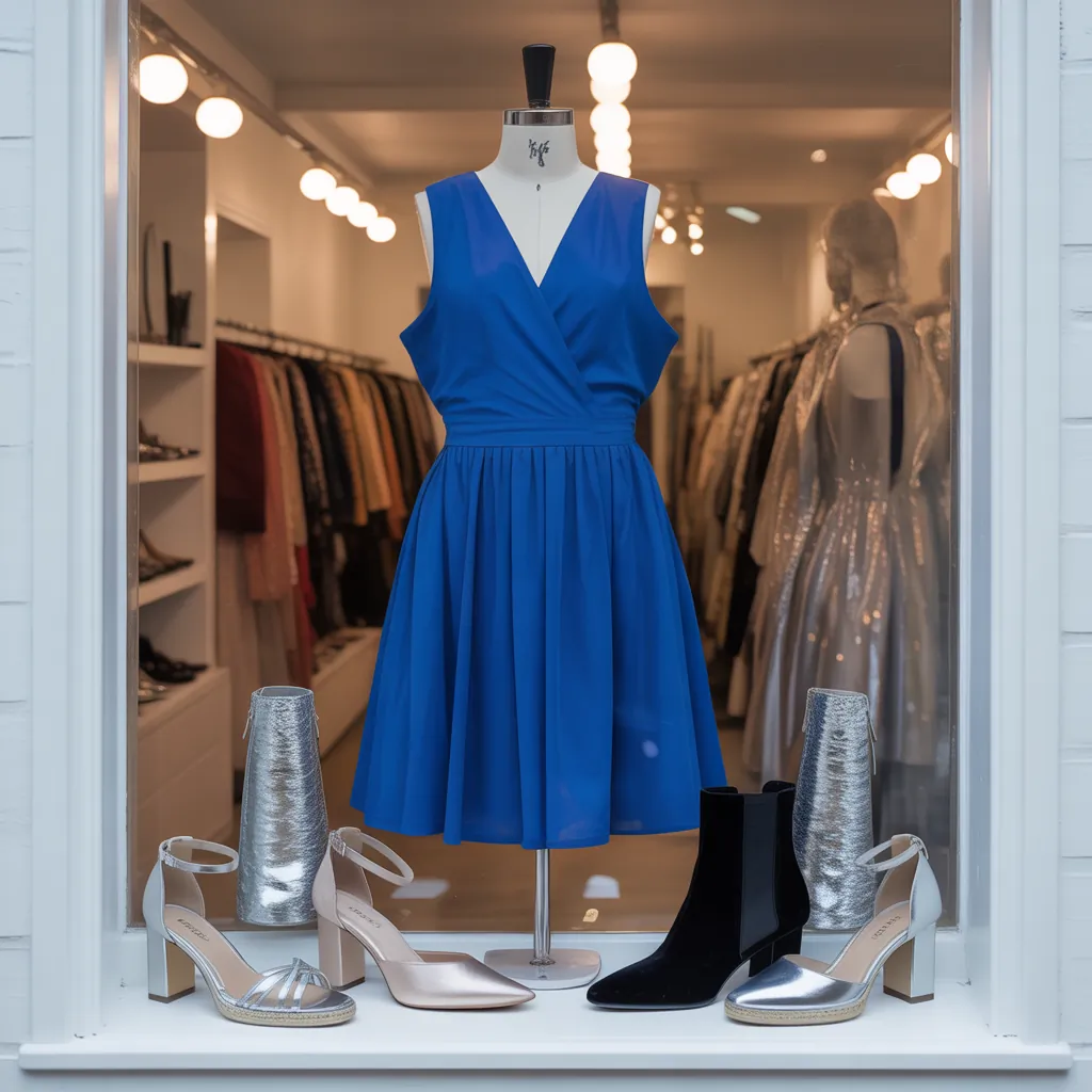 what shoes to wear with blue dress