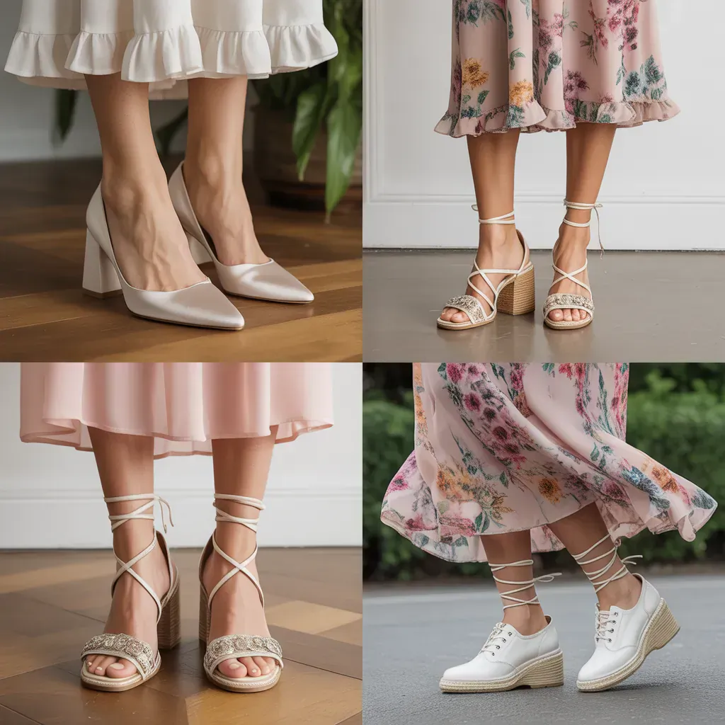 what shoes to wear with floral dresses