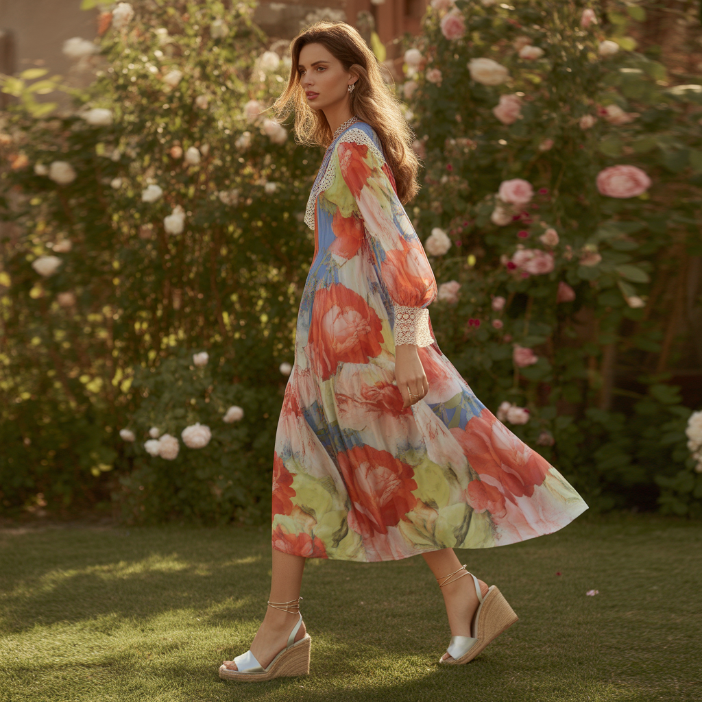 what shoes to wear with floral dresses