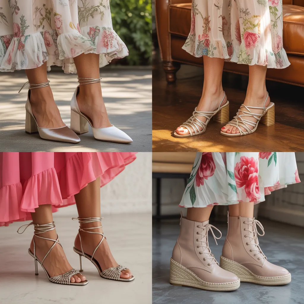 what shoes to wear with floral dresses