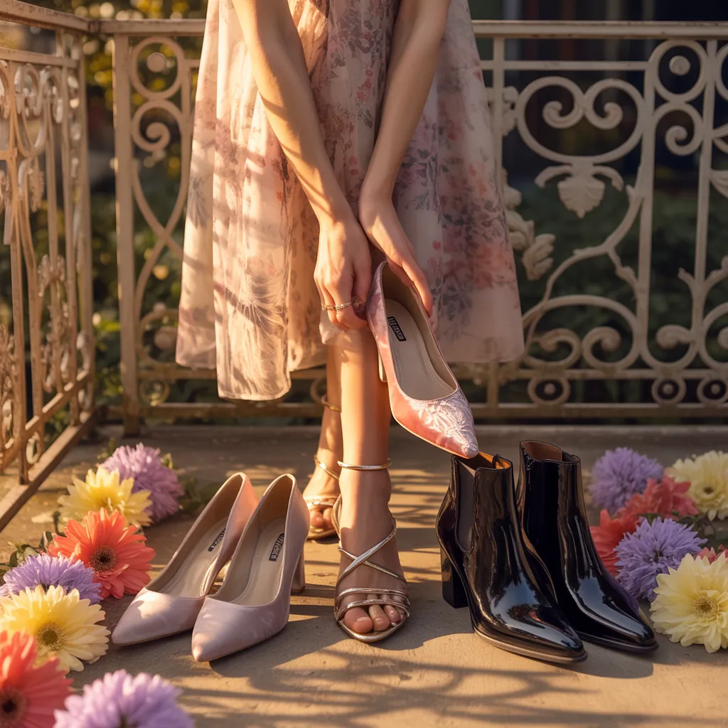 what shoes to wear with floral dresses