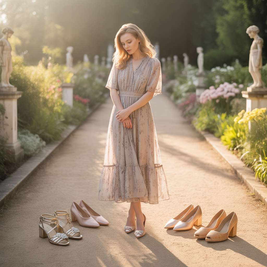 what shoes to wear with floral dresses