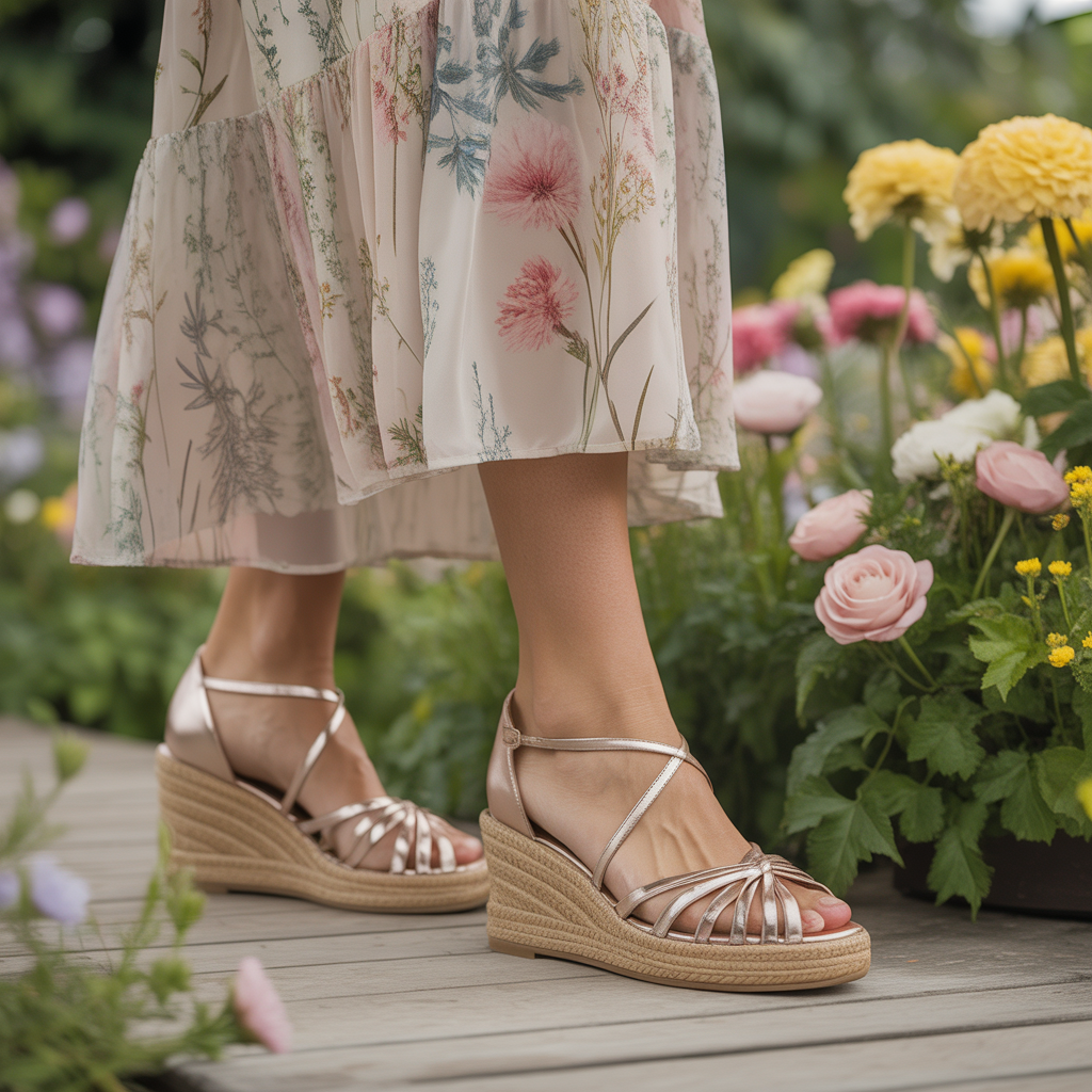 what shoes to wear with floral dresses