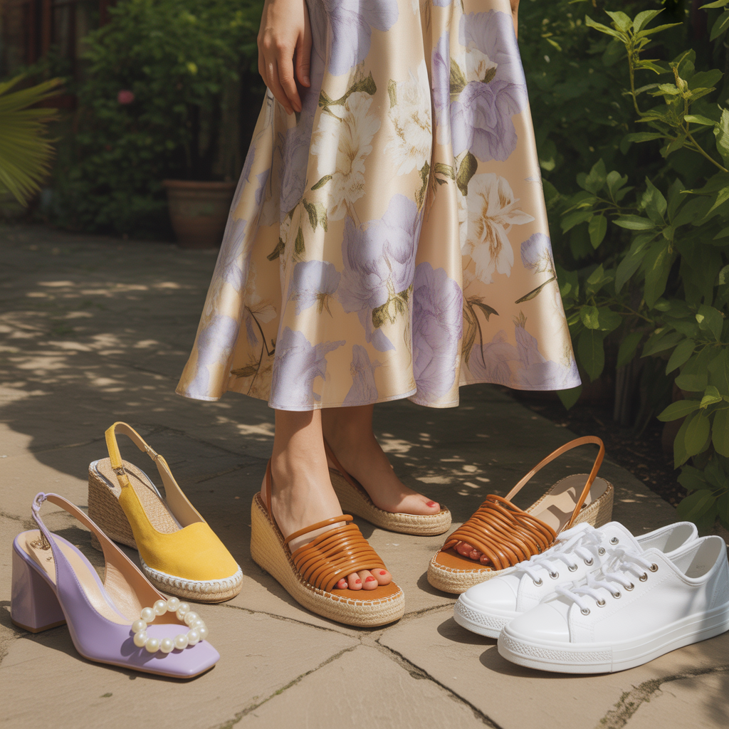 what shoes to wear with floral dresses