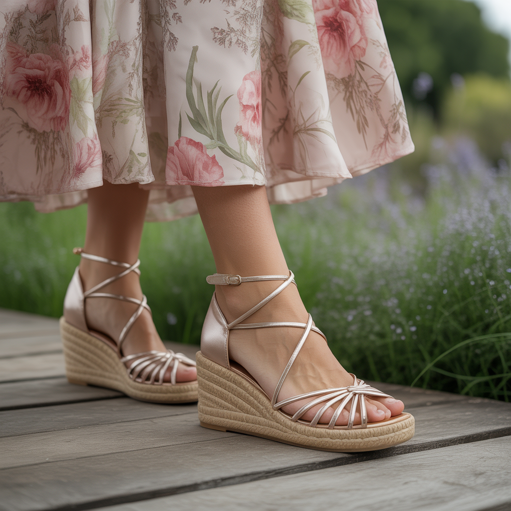 what shoes to wear with floral dresses