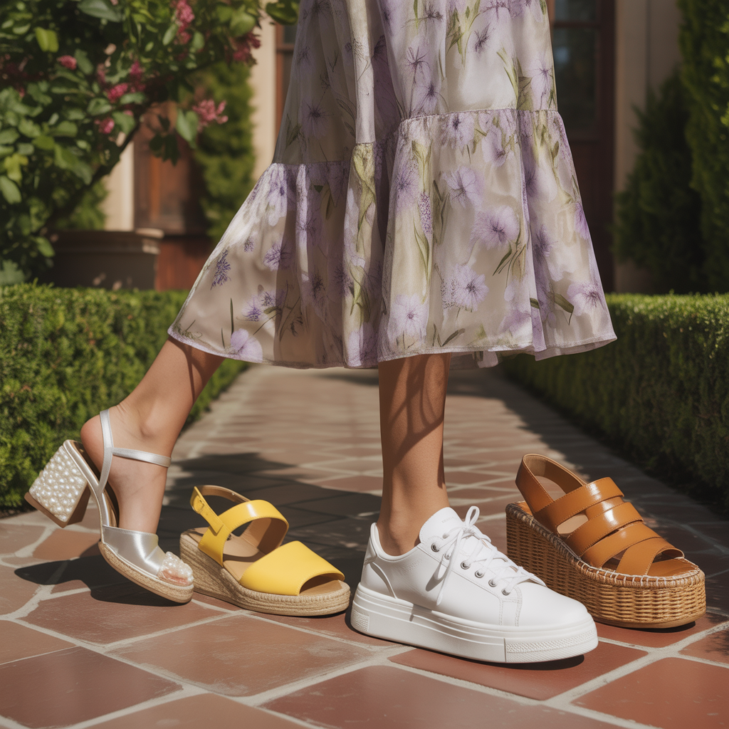 what shoes to wear with floral dresses