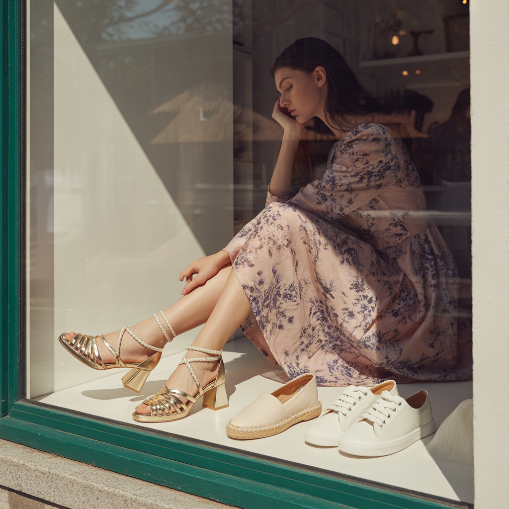 what shoes to wear with floral dresses