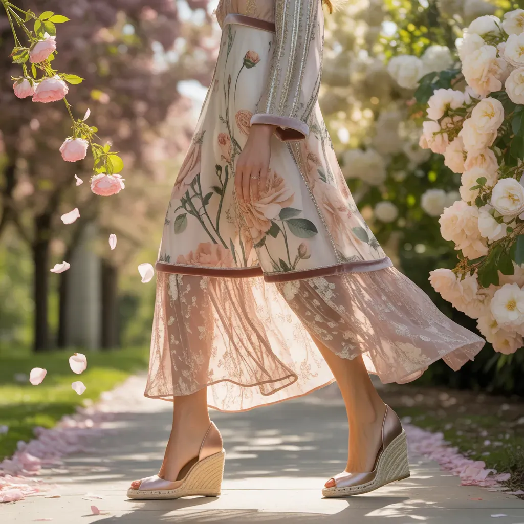 what shoes to wear with floral dresses