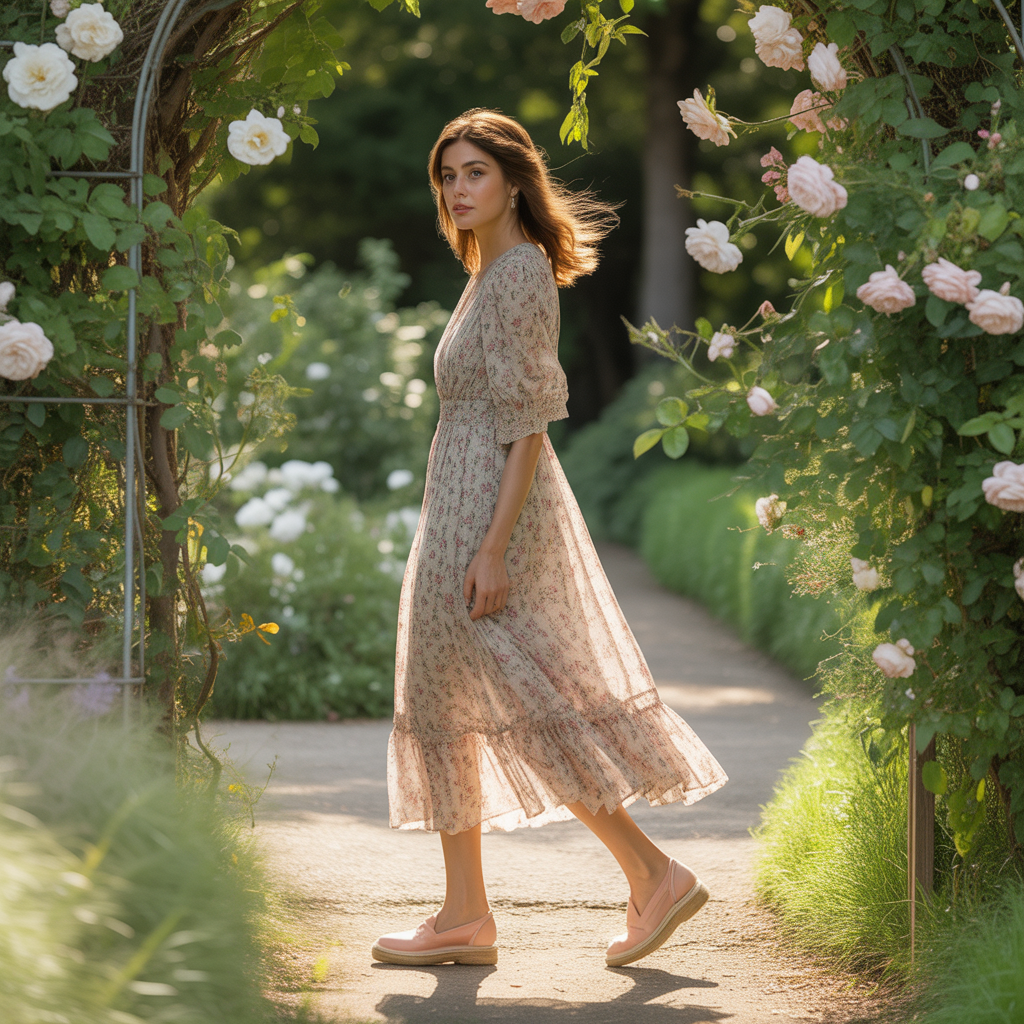 what shoes to wear with floral dresses