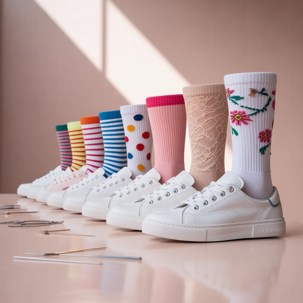 what socks to wear with white sneakers