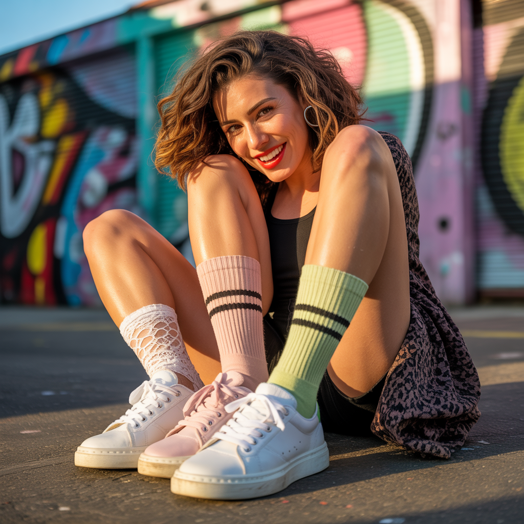 what socks to wear with white sneakers