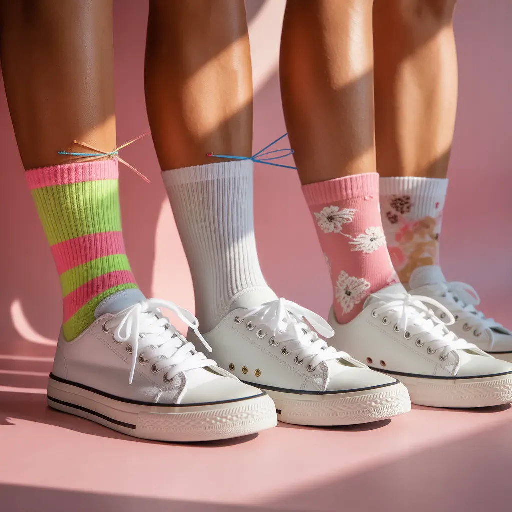 what socks to wear with white sneakers