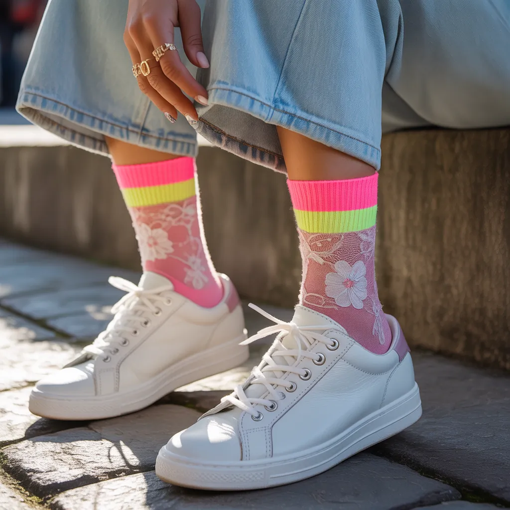 what socks to wear with white sneakers