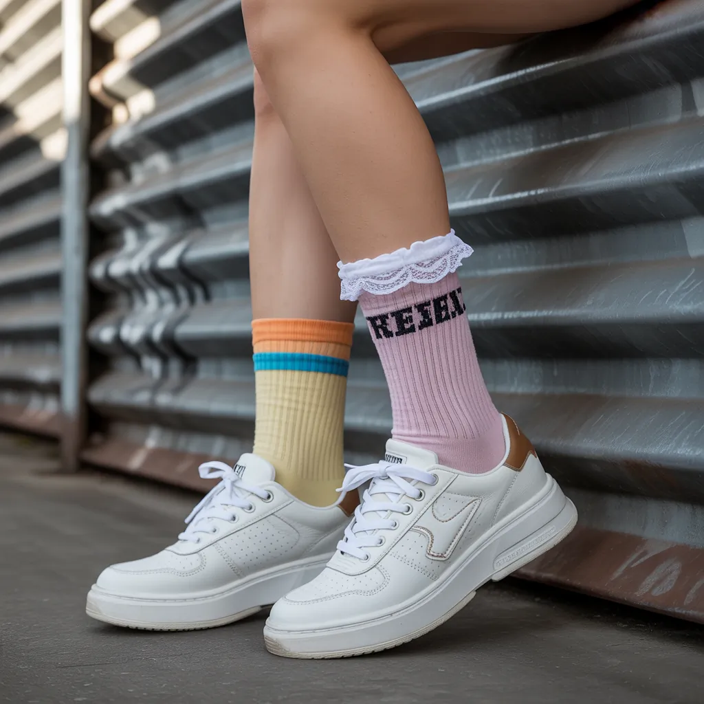 what socks to wear with white sneakers