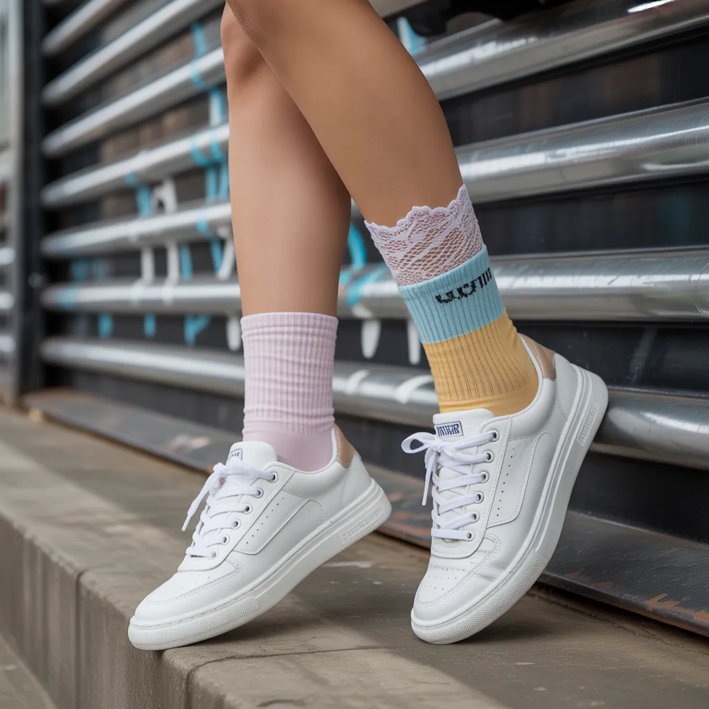 what socks to wear with white sneakers