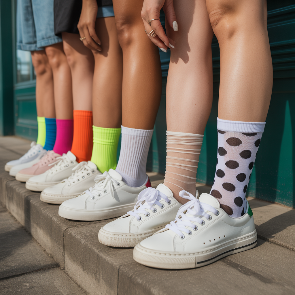 what socks to wear with white sneakers
