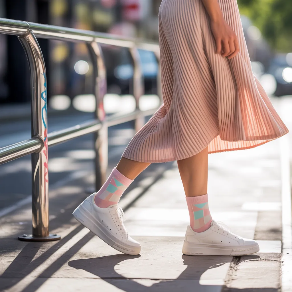 what socks to wear with white sneakers