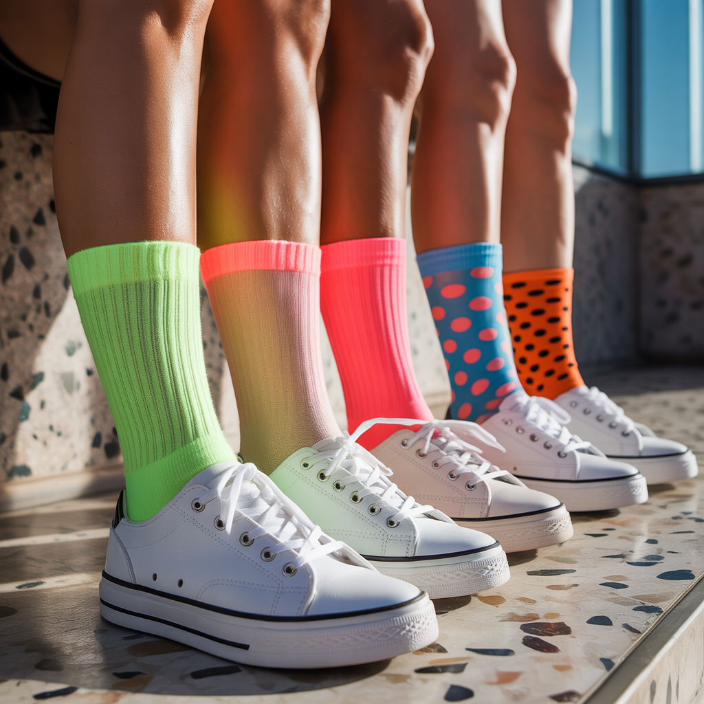 what socks to wear with white sneakers