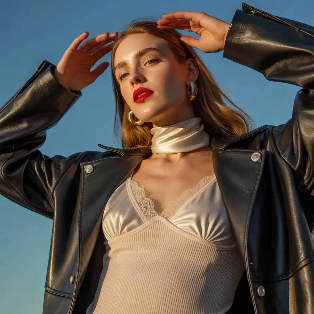 what to wear under a leather jacket
