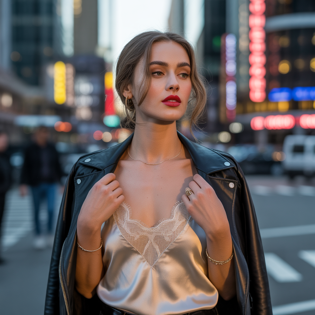 what to wear under a leather jacket